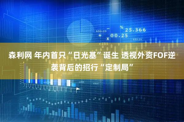 森利网 年内首只“日光基”诞生 透视外资FOF逆袭背后的招行“定制局”